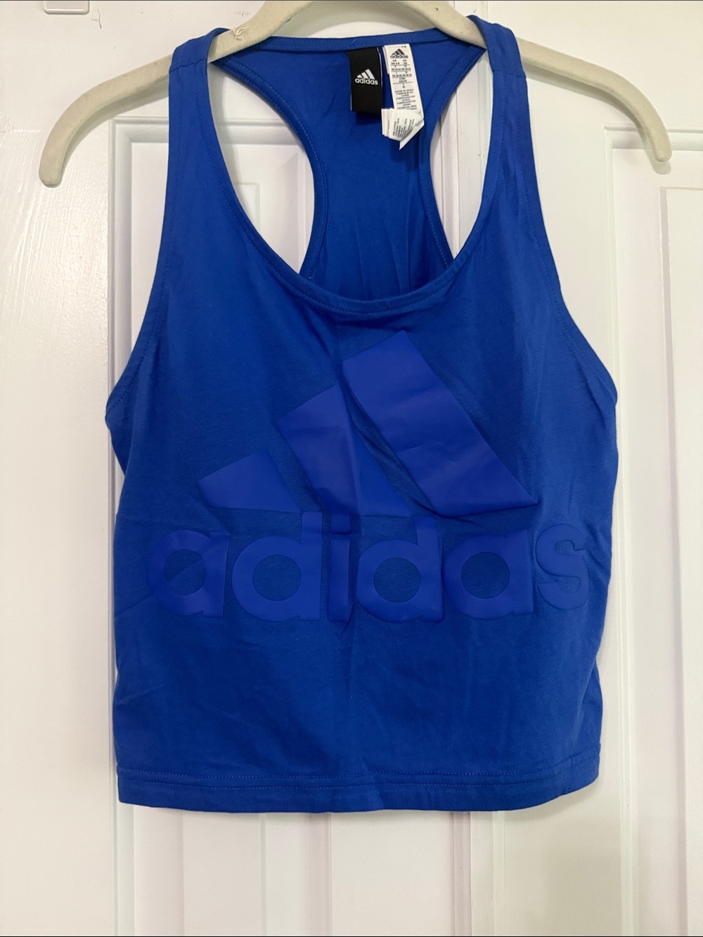 adidas Royal Blue Logo Racerback Tank